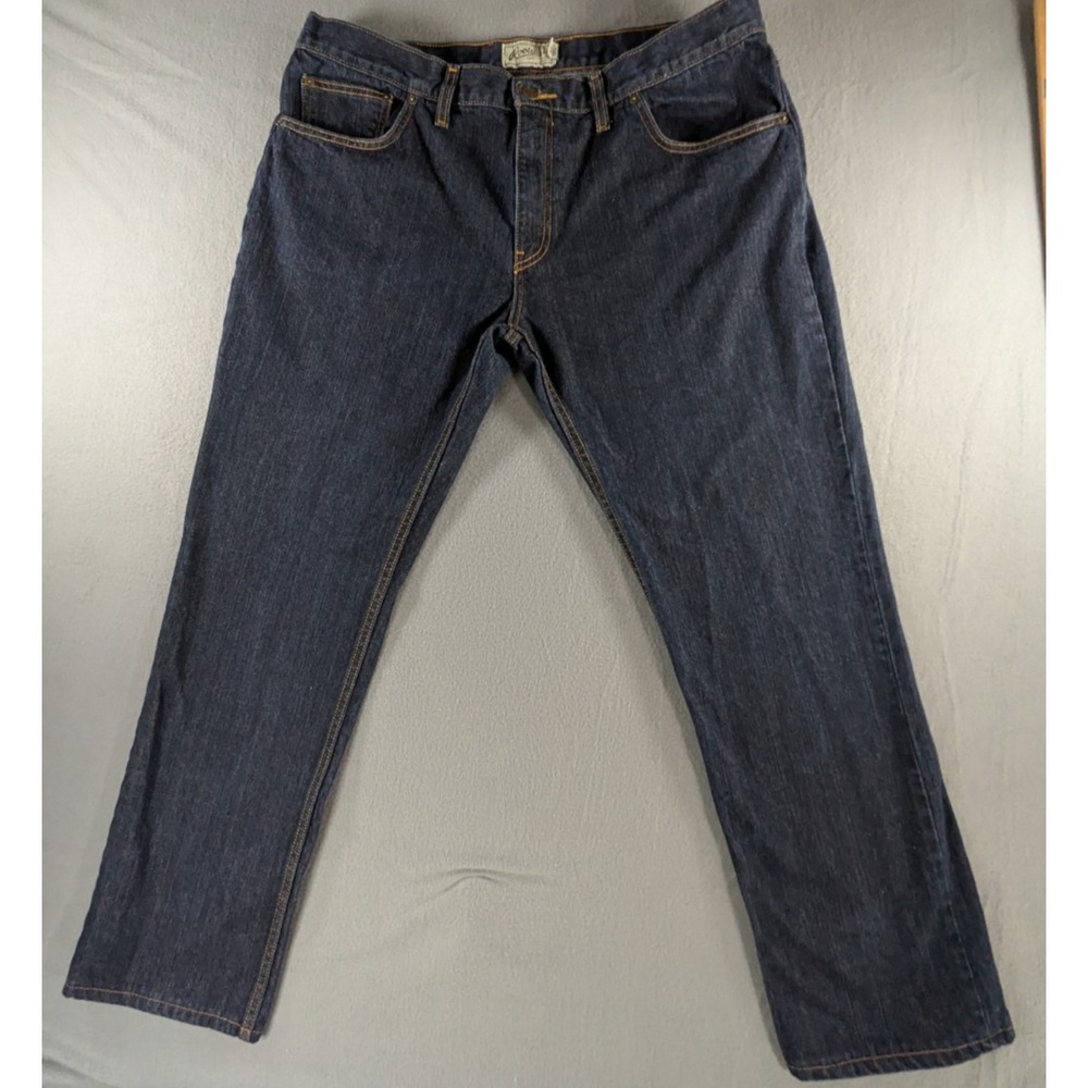 Roots Mens Straight Leg Denim Jeans 40x33 Dark Wash Blue